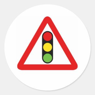 Verkeerslichten Ronde Sticker