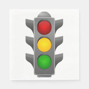 Verkeerslichten rood geel groen signaal servet