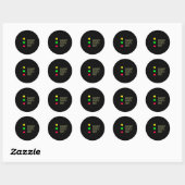 Verkeerslichtverjaardag Ronde Sticker (Vel)