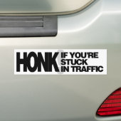 Verkeersopstopper (zwart) bumpersticker (Op auto)