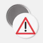 Verkeerspictogram uitroepteken magneet (Voorkant / Achterkant)