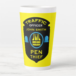 Verkeerspolitie grappig cadeau latte mok