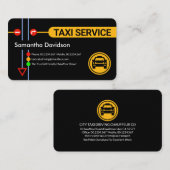 Verkeerstekens Gele Taxi Car Ride Visitekaartje (Voorkant / Achterkant)
