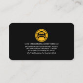 Verkeerstekens Gele Taxi Car Ride Visitekaartje (Achterkant)