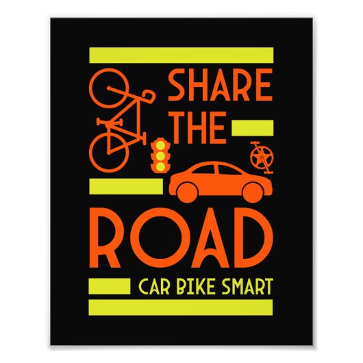 verkeersveiligheid op de fiets foto afdruk (Voorkant)