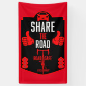 verkeersveiligheid op de fiets spandoek (Verticaal)