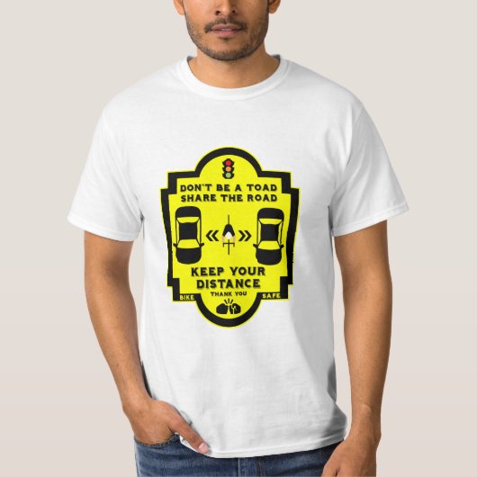 verkeersveiligheid op de fiets t-shirt (Voorkant)