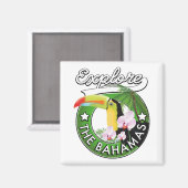 Verken de Bahama's logo Magneet (Voorkant / Achterkant)