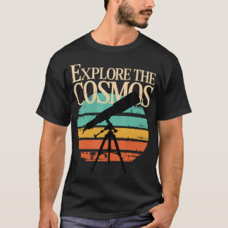 Verken De Kosmos Telescoop Retro T-shirt