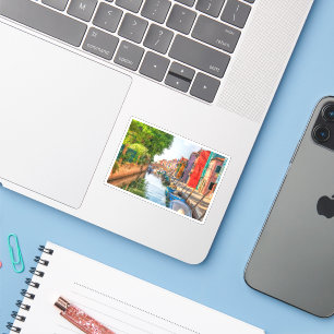Verken de levendige charme van Burano Sticker