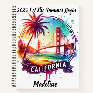 Verken de levendige kust van Californië bij zonson Notitieboek