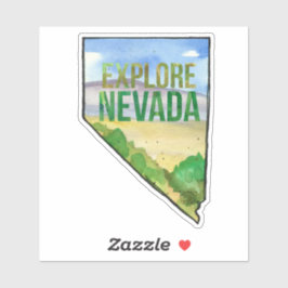 Verken de vorm van het Nevada Desert Landscape Sta Sticker