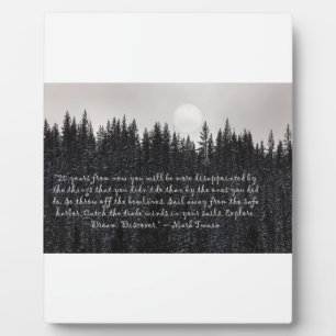 Verken. Dream. Ontdek het. - Mark Twain Fotoplaat