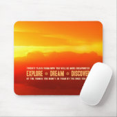 Verken. Dream. Ontdek het. Muismat (Met muis)