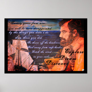 Verken. Dream. Ontdek Poster