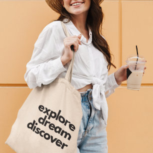 Verken Droom Ontdek Avontuurlijke Reiziger Cadeau Tote Bag