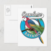 Verken Hawaii retro logo ansichtkaart Briefkaart (Voorkant / Achterkant)