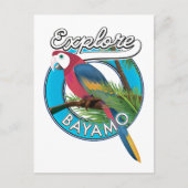 Verken Hawaii retro logo ansichtkaart Briefkaart (Voorkant)