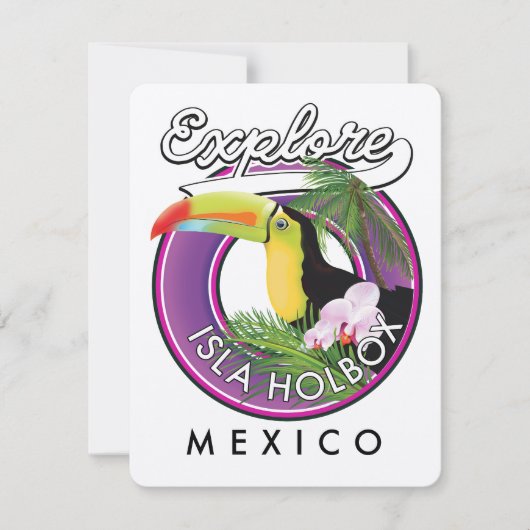 Verken Isla Holbox strand Mexico reizen patch (Voorkant)