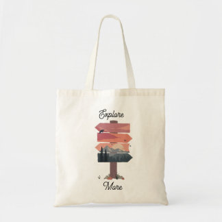 Verken Meer Wilderness Directionele Signaal Tote T Bag
