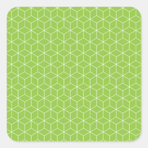 Verken moderne optische illusies met kubuspatroon vierkante sticker