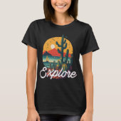 Verkennen - cactus zien zijlanschap t-shirt (Voorkant)