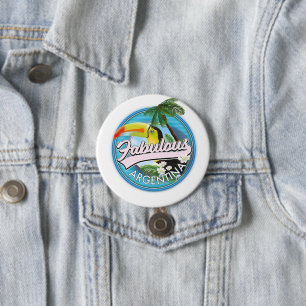 verkennen fantastische Argentijnse logo Ronde Button 7,6 Cm