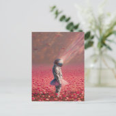 Verkenner in de bloemen met vliegende vissen briefkaart (Staand voorkant)