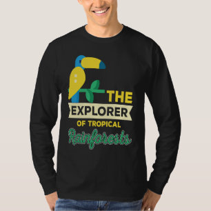 Verkenner van regenwoud Tropische papegaai Natuur T-shirt