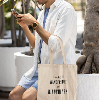 Verkenning met Wanderlust en Verrekijker Avontuur Tote Bag