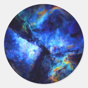Verkenning van de ruimte door nevels NASA-astronom Ronde Sticker