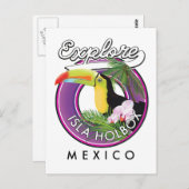 verkenning van het strand van Isla Holbox mexico-r Briefkaart (Voorkant / Achterkant)