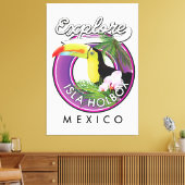 verkenning van het strand van Isla Holbox mexico-r Canvas Afdruk (Insitu (Woonkamer))