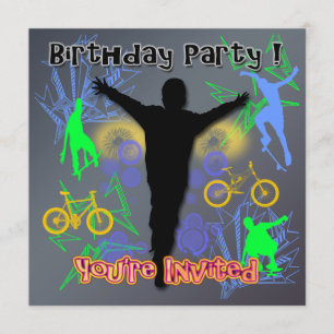Verkenningen van Tween Boy's Birthday Party Kaart