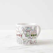 Verketting Flowers Espresso Kop (Voorkant rechts)