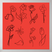 Verketting Flowers Poster (Voorkant)