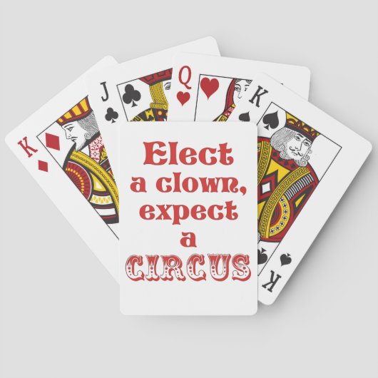 Verkies een clown, verwacht een circus! Fun Anti T Pokerkaarten (Achterkant)