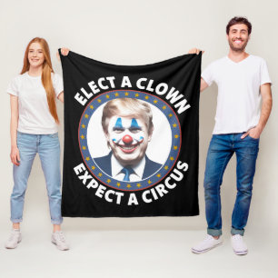 Verkies een clown Verwacht een circus grappige pol Fleece Deken