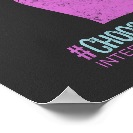 Verkies om de Internationale Vrouwendag uit te dag Poster (Hoek)