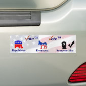 Verkiezing 2008 bumpersticker (Op auto)