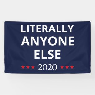 Verkiezing 2020, anti-trump - iedereen Else II Spandoek