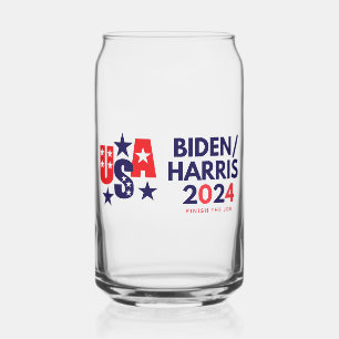 Verkiezing Biden Harris 2024 Blikvorm Glas