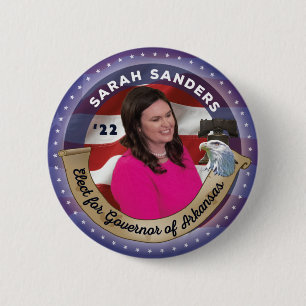 Verkiezing Sarah Sanders voor gouverneur van Arkan Ronde Button 5,7 Cm