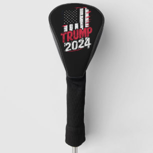Verkiezing TRUMP 2024 USA Vintage Vlag Golfheadcover