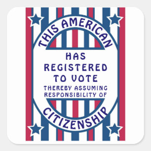 Verkiezing van de Amerikaanse politieke partij Pat Vierkante Sticker