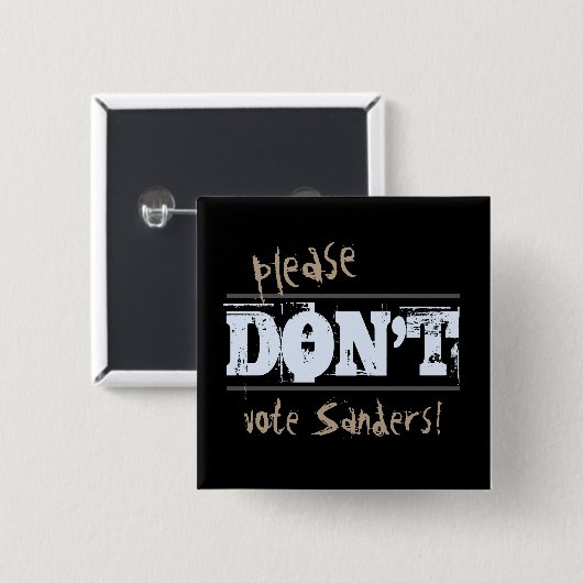 Verkiezingen 2016: Stem geen kandidaat Vierkante Button 5,1 Cm (Voorkant /achterkant)