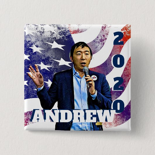 Verkiezingen 2020 Andrew Yang Button (Voorkant)