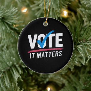 Verkiezingen 2024 Democratische kiezers Keramisch Ornament