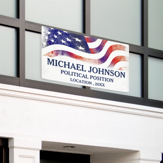 Verkiezingen Amerikaanse Flag Custom Political Cam Spandoek (Buitenkant Gebouw)