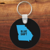 Verkiezingen Biden Harris - Blue Shift Georgia Sleutelhanger (Voorkant)